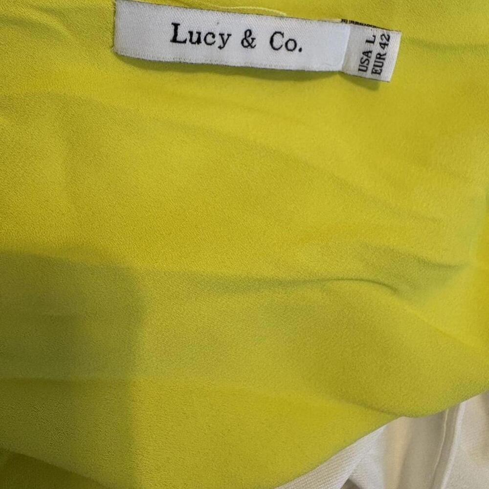 Lucy & Co. lime green and white, gorgeous tie back dress Size Large - Picture 2 of 7